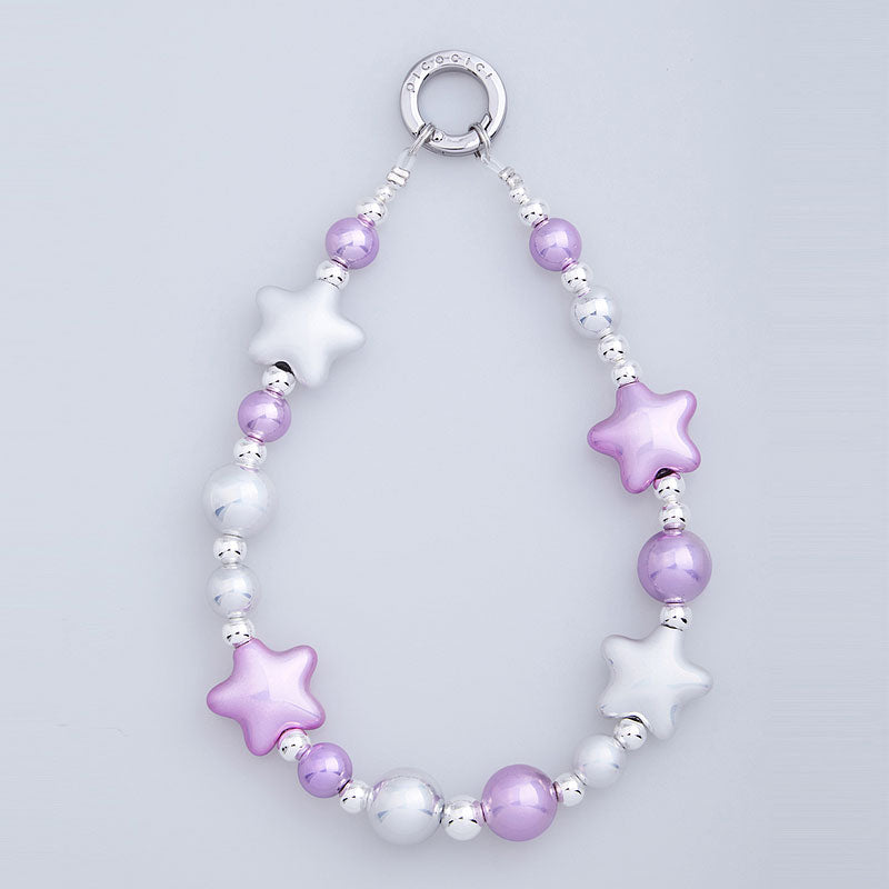 PICOCICI Fashion Star Bulb Design Mobile Phone Chain Lanyard Beaded Wrist Strap PICOCICI Fashion Star Bulb Design Mobile Phone Chain Lanyard Beaded Wrist Strap